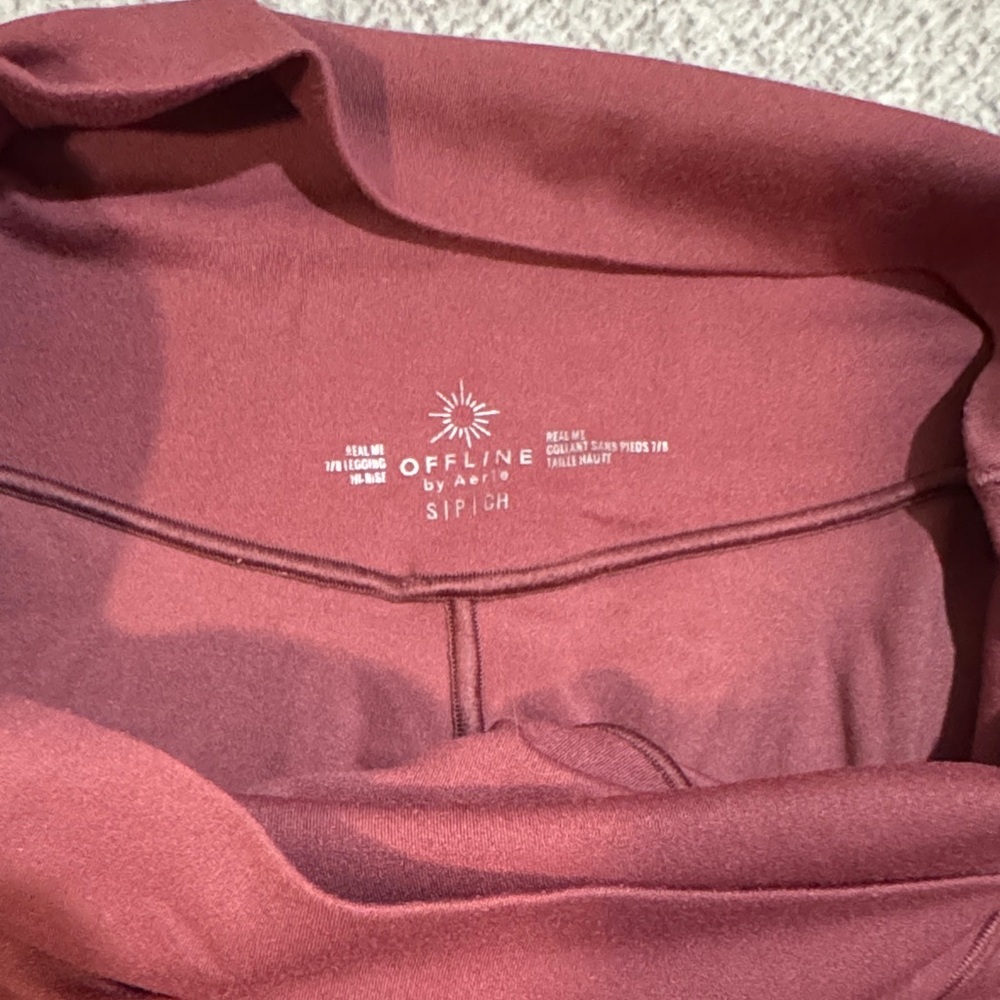 Aerie Offline Leggings in Deep Red